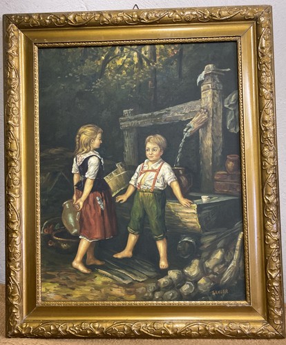 Antikes ölgemälde von sanger - von,