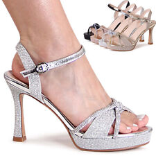 Damen Glitzer Sandaletten