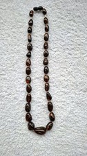 Bernsteinkette, Natur-Braun, Oval geschliffen 50cm, 25,5g Ostpreusen gebraucht