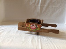 Blumenkarre Pflanzschubkarre mit Blumentopf , Deko, handbemahlt.