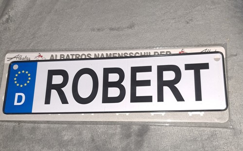 Namensschild robert 5x6 5cm - robert, 25,5x6,5cm