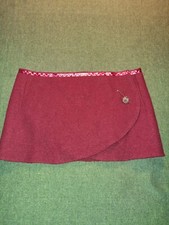 Hüftschmeichler Cacheur Hüftwärmer Reine Schurwolle mit Satinband Rot 40 42 44