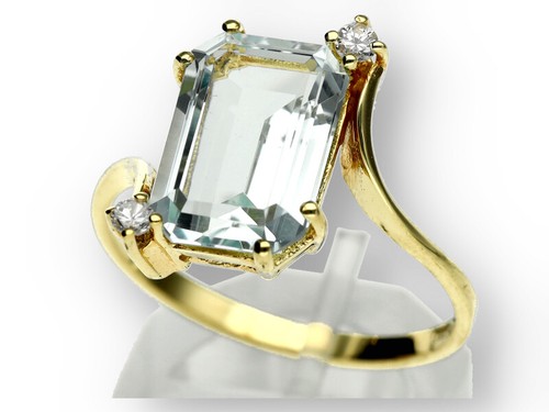 Aquamarin brillant ring damen - brillant,