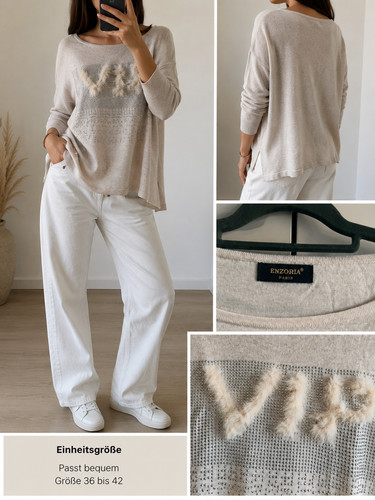 Strickpulli mit strass und - mit,