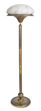 Art Deco Lampe Stehleuchte Stehlampe "CASSIOPEIA" Messinglampe Unikat