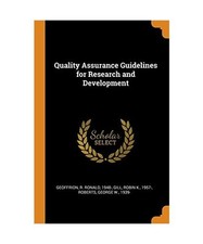 Quality Assurance Guidelines for Research and Development