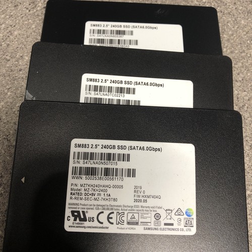 Samsung pm883 3x240gb ssd - pm883, 2.5"