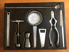 Dreizack Solingen Bar-Set  Cocktail-Zubehör 8-tlg  vintage 18/10