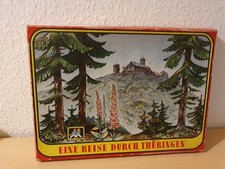 DDR Würfelspiel "Eine Reise durch Thüringen", Spielbrett in Orginalkarton 1956