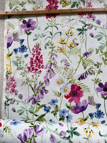 Druckstoff mit blumenwiese 280 - druckstoff,