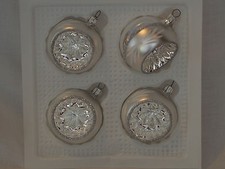 Christbaumschmuck Lauscha Reflexkugel 6cm, "Wanda silber"