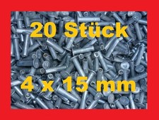 20x Hohlnieten Aluminium Nieten 4 x 15 mm Bremsbelag Alu DDR IFA Niete 4x15 