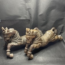 Paar antike geschnitzte