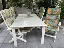 Terrassen Möbel 8 Kettler Tiffany Hochlehner Inklusive Auflagen und Tisch