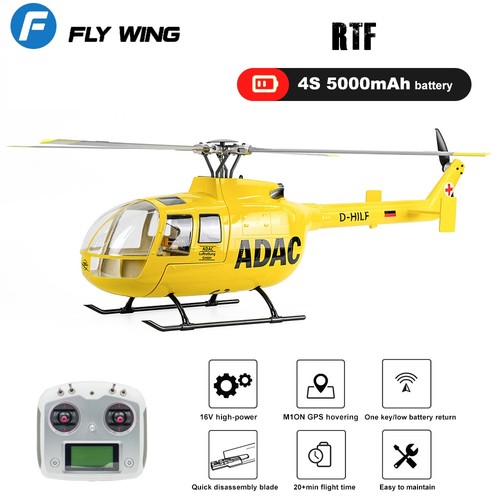 Fly wing bo105 helicopter - rc,