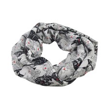 Damen-Rundschal Katzen schwarz