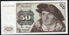 50 Deutsche Mark Schein 2. Januar 1980 - TOP-Umlauferhaltung