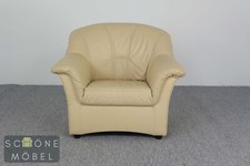 Eleganter Vintage Ledersessel Retro Design Echtleder Sessel 1er Leder Armchair