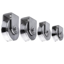 Edelstahl V4A Torrolle Hohlkehle Schiebetor Schiebetür Rolltür Rolltor Laufrolle