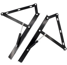 2 x Springaufbeschlag Bett mit Gasdruckfedern Bettbeschlag Klappbeschlag B-WARE