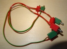 F822 Fischertechnik Elektronik 71021  Kabel Doppellitze 20cm lang mit 4 Steckern