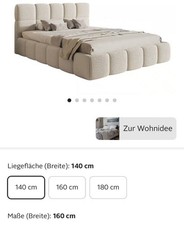 Neuwertiges Polsterbett . OhneLattenrost(140x200)  Nur Selbst Abholung. 450 € VB