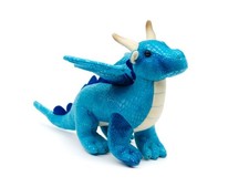 Drache 20 cm blau Kuscheltier