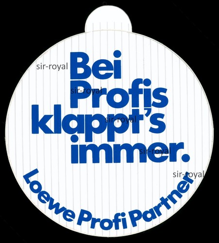 Werbe aufkleber loewe profi - -,