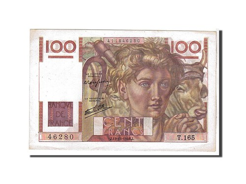 Geldschein frankreich 100 - geldschein,, frankreich,