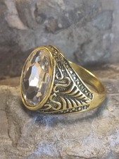 Herren Ring  Gr 64 in Gold im Retro Design Diamantenstyle Sultan Osmane Sammler