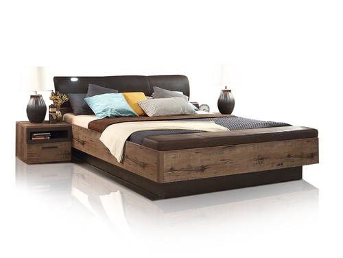 Bett doppelbett mit sitztruhe - bett,