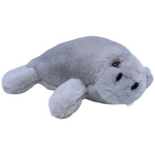 Vintage K&M International Seekuh, liegend Kuscheltier 17cm Gebraucht