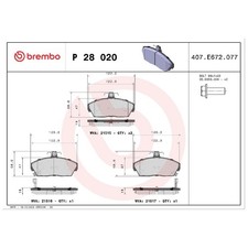 Brembo Bremsbelag-Satz Bremsklötze vorne P28020 21515 21516 21517 | 550489