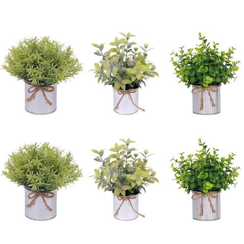 Künstliche blumen topf 6 - blumen, im
