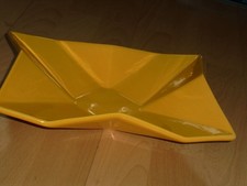 ASA ausgefallene Schale Keramik Rechteck gefaltet gelb glänzend 28,5x20x8cm