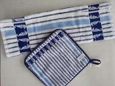 Handtuch und Topflappen, maritim