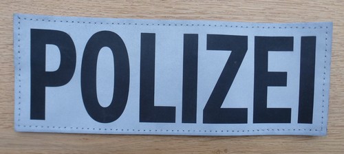 Rückenschild polizei mit - rückenschild, /
