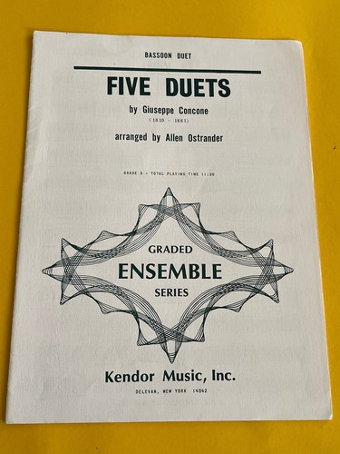 Five duets concone arr - duets,, concone,