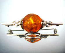 Jugendstil Brosche Silber