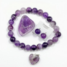 Amethyst Naturstein Schmuckset