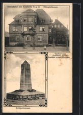 AK Steinheid a. Kieferle, Gasthaus zum goldenen Hirsch, Kriegerdenkmal 