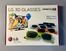 LG 3D GLASSES Brillen für 3D Party 5 Stück TV Fernseher Netflix Prime usw.