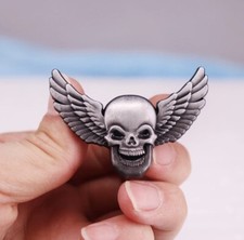 Totenkopf mit Flügel, Pin, Biker, Sammler, WWII, Wehrmacht, Biker, Harley, Kutte