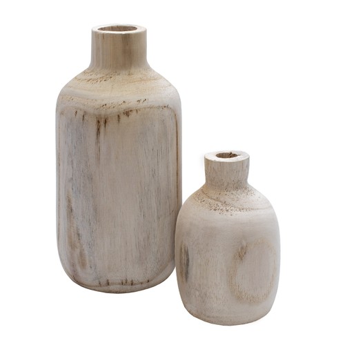Holz flasche blumen - holz, 2er