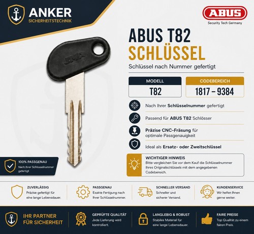 Abus t82 schlüssel - abus,