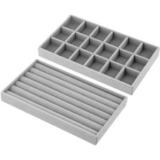Schmucktablett Samt 2er Set