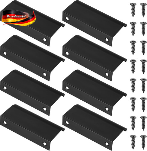 Möbelgriffe schwarz 80mm - möbelgriffe,