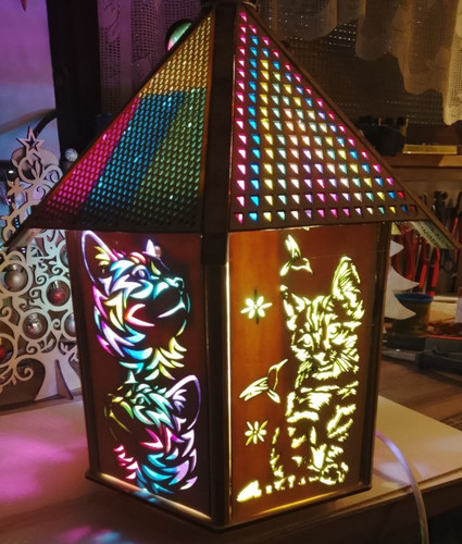 Lampe tier motiv sperrholz - tier,