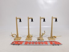 4x Märklin H0 00 AC 448/1 Guss Bogenlampe Lampe Leuchte 1-armig 12 cm #EC232-2