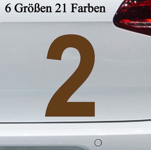 Zahlenaufkleber zwei 6 - zahlenaufkleber,
